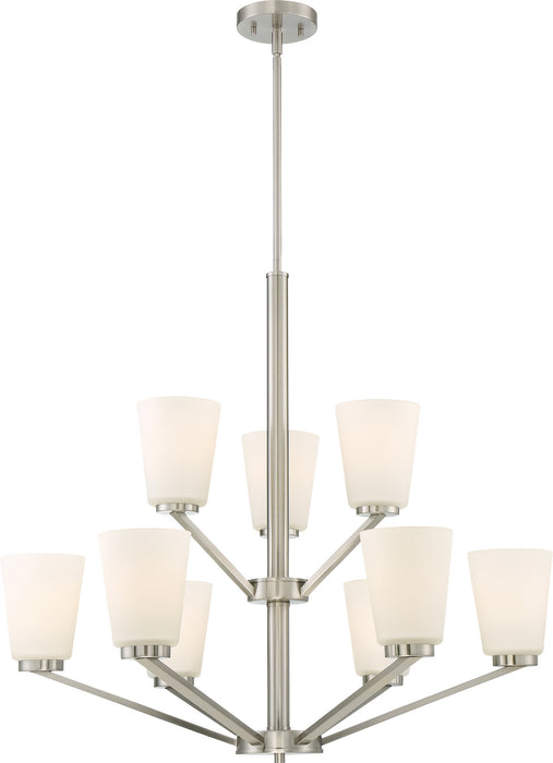 Nuvo Lighting - 60-6249 - Nine Light Chandelier - Nome - Brushed Nickel