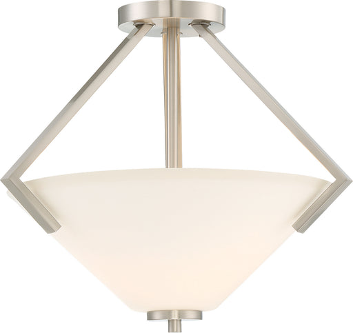 Nuvo Lighting - 60-6251 - Two Light Semi Flush Mount - Nome - Brushed Nickel