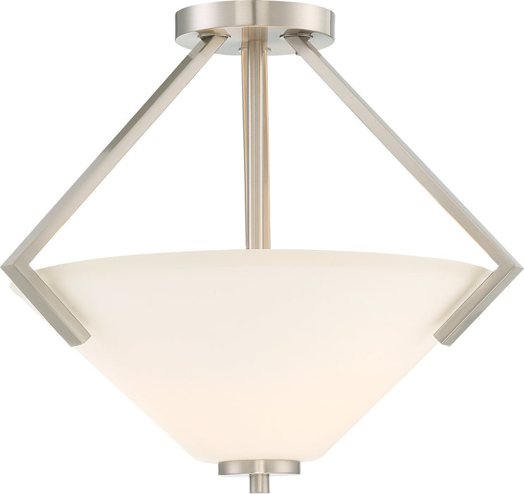 Nuvo Lighting - 60-6251 - Two Light Semi Flush Mount - Nome - Brushed Nickel