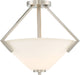 Nuvo Lighting - 60-6251 - Two Light Semi Flush Mount - Nome - Brushed Nickel