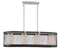 Nuvo Lighting - 60-6455 - Four Light Pendant - Pratt - Black / Brushed Nickel Accents