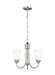 Generation Lighting. - 3120203-962 - Three Light Chandelier - Seville - Brushed Nickel