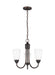 Generation Lighting. - 3120203EN3-710 - Three Light Chandelier - Seville - Bronze