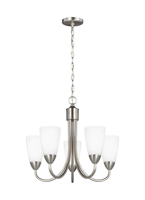 Generation Lighting. - 3120205-962 - Five Light Chandelier - Seville - Brushed Nickel