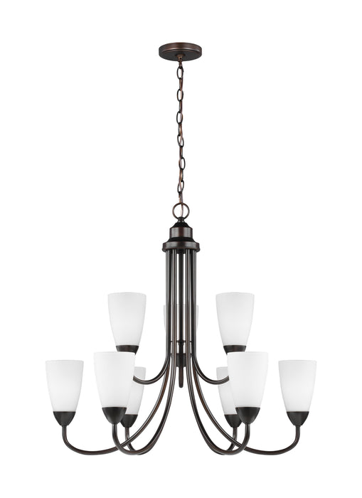 Generation Lighting. - 3120209-710 - Nine Light Chandelier - Seville - Bronze