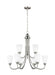 Generation Lighting. - 3120209-962 - Nine Light Chandelier - Seville - Brushed Nickel