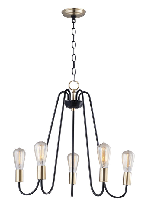 Maxim - 11735OIAB - Five Light Chandelier - Haven - Oil Rubbed Bronze / Antique Brass