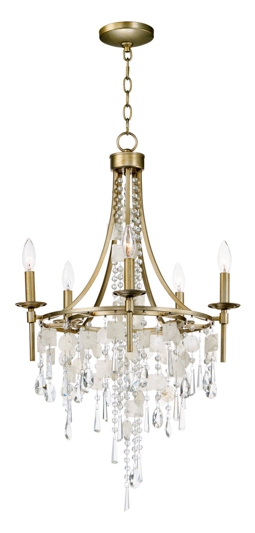 Maxim - 14425CZGS - Five Light Chandelier - Cebu - Capiz / Gold Silver