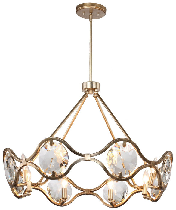 Crystorama - QUI-7628-DT - Eight Light Chandelier - Quincy - Distressed Twilight