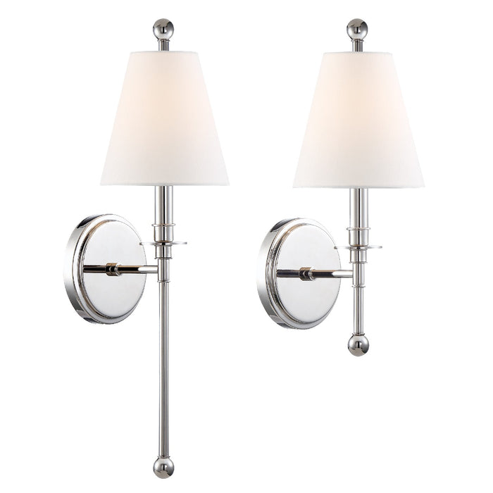 Crystorama - RIV-382-PN - One Light Wall Sconce - Riverdale - Polished Nickel