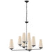 Visual Comfort Signature - ARN 5205AI-L - Eight Light Chandelier - Fontaine - Aged Iron