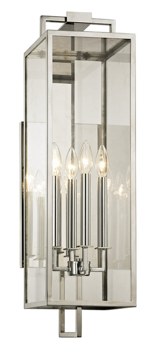 Troy Lighting - B6533 - Four Light Wall Lantern - Beckham - Polished Stainless