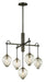 Troy Lighting - F6206-GRA/BCR - Five Light Pendant - Brixton - Gun Metal With Smoked Chrome