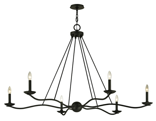 Troy Lighting - F6306 - Six Light Chandelier - Sawyer - Forged Iron