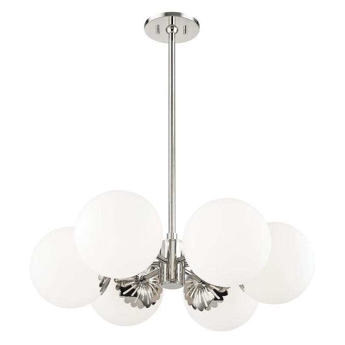 Mitzi - H193806-PN - Six Light Chandelier - Paige - Polished Nickel