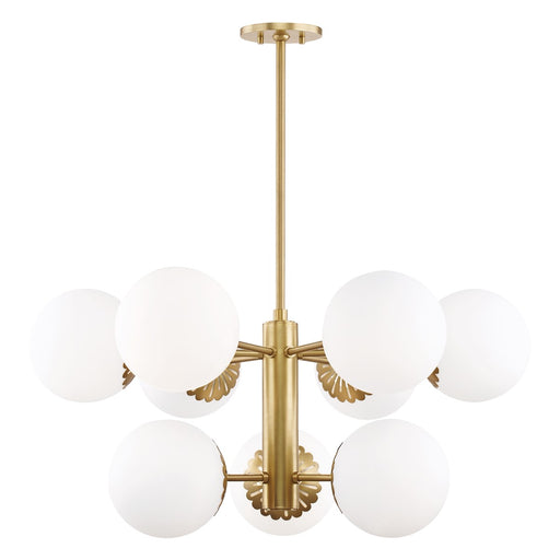 Mitzi - H193809-AGB - Nine Light Chandelier - Paige - Aged Brass
