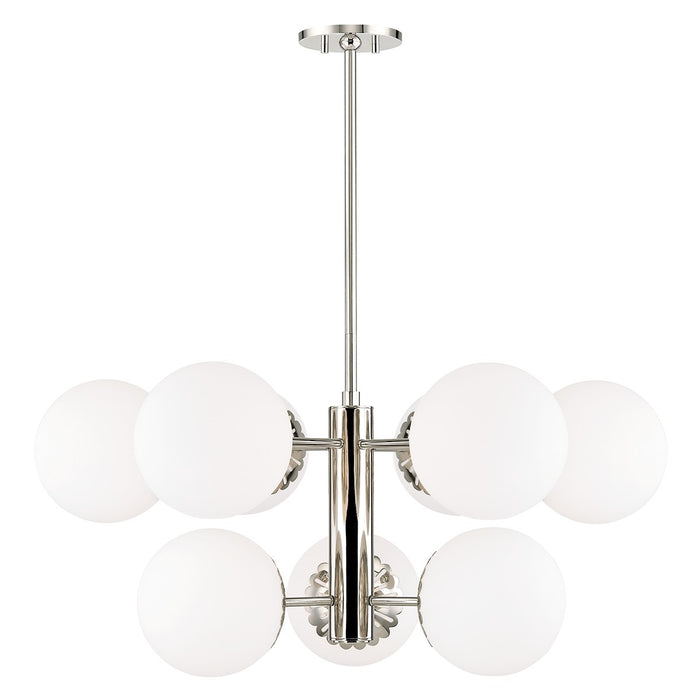 Mitzi - H193809-PN - Nine Light Chandelier - Paige - Polished Nickel