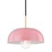 Mitzi - H199701S-AGB/PK - One Light Pendant - Avery - Aged Brass/Pink