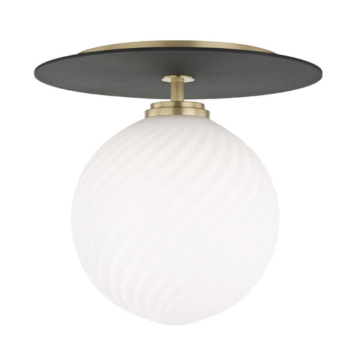Mitzi - H200501L-AGB/BK - LED Semi Flush Mount - Ellis - Aged Brass/Black