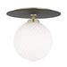 Mitzi - H200501L-AGB/BK - LED Semi Flush Mount - Ellis - Aged Brass/Black