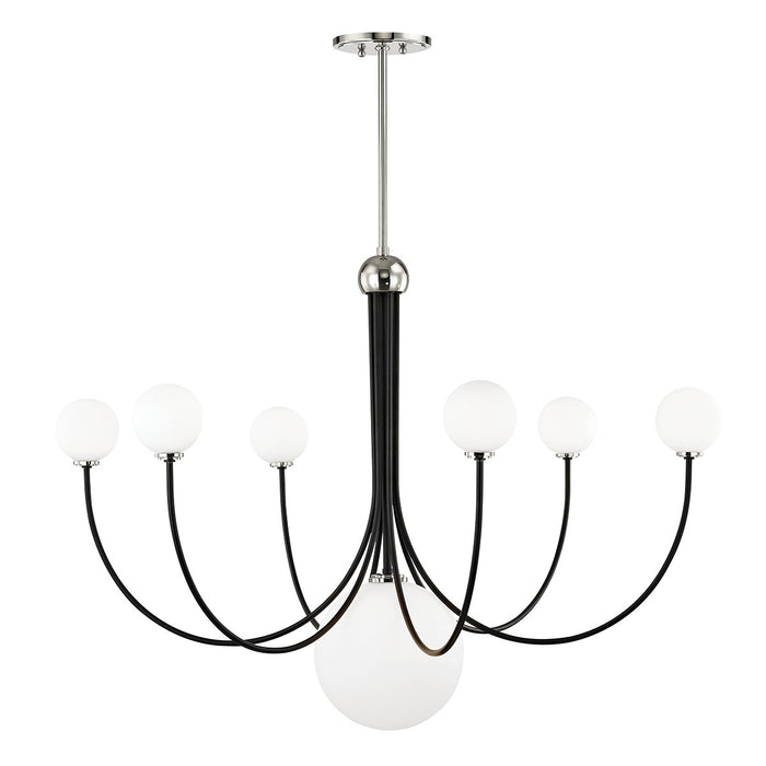 Mitzi - H234807-PN/BK - LED Chandelier - Coco - Polished Nickel/Black