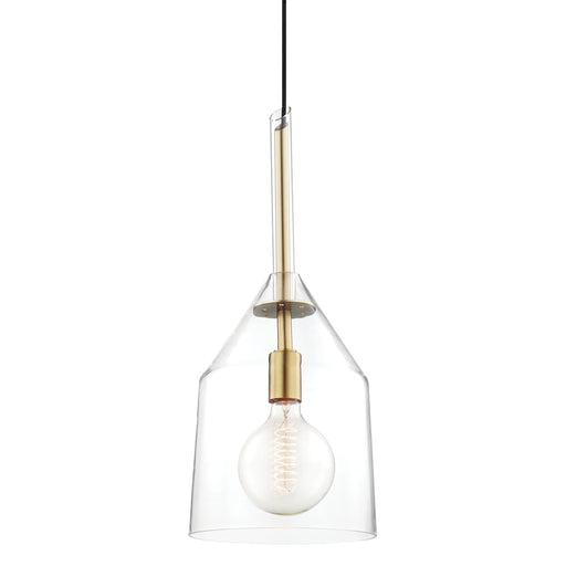 Mitzi - H252701L-AGB - One Light Pendant - Sloan - Aged Brass