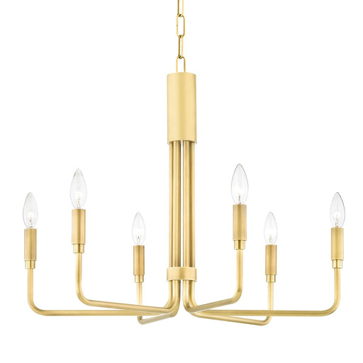 Mitzi - H261806-AGB - Six Light Chandelier - Brigitte - Aged Brass