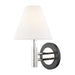 Mitzi - H264101-PN/BK - One Light Wall Sconce - Robbie - Polished Nickel/Black