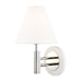Mitzi - H264101-PN/WH - One Light Wall Sconce - Robbie - Polished Nickel/White