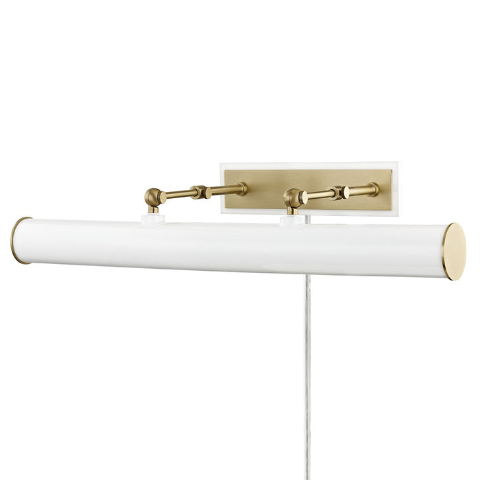 Mitzi - HL263203-AGB/WH - Three Light Picture Light - Holly - Aged Brass/Soft Off White