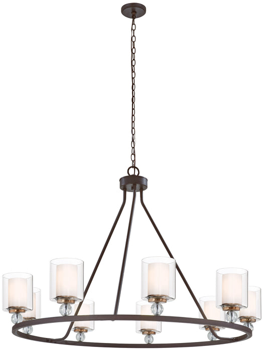 Minka-Lavery - 3087-416 - Nine Light Chandelier - Studio 5 - Painted Bronze W/Natural Brush