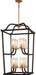 Minka-Lavery - 4518-100 - Eight Light Pendant - Posh Horizon - Sand Coal W/Gold Leaf