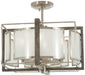 Minka-Lavery - 4561-098 - Four Light Pendant(Convertible To Semiflush) - Tyson'S Gate - Brushed Nickel W/Shale Wood