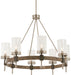 Minka-Lavery - 4638-106 - Eight Light Chandelier - Bridlewood - Stone Grey W/Brushed Nickel