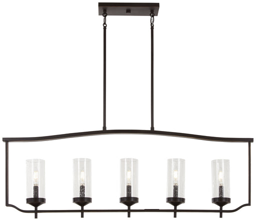 Minka-Lavery - 4645-579 - Five Light Island Pendant - Elyton - Downton Bronze With Gold Highl