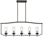 Minka-Lavery - 4645-579 - Five Light Island Pendant - Elyton - Downton Bronze With Gold Highl