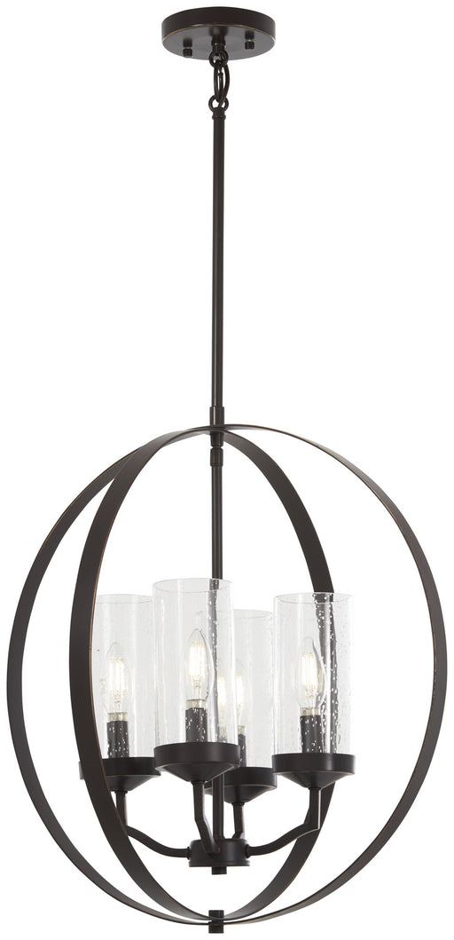 Minka-Lavery - 4657-579 - Four Light Pendant - Elyton - Downton Bronze With Gold Highl