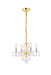 Elegant Lighting - V7804D15G/RC - Four Light Pendant - Rococo - Gold