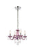 Elegant Lighting - V7804D15PE/RC - Four Light Pendant - Rococo - Purple