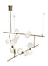 Visual Comfort Modern - 700MDCHGRR - LED Chandelier - ModernRail - Aged Brass