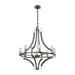 ELK Home - 15236/8 - Eight Light Chandelier - Riveted Plate - Silverdust Iron