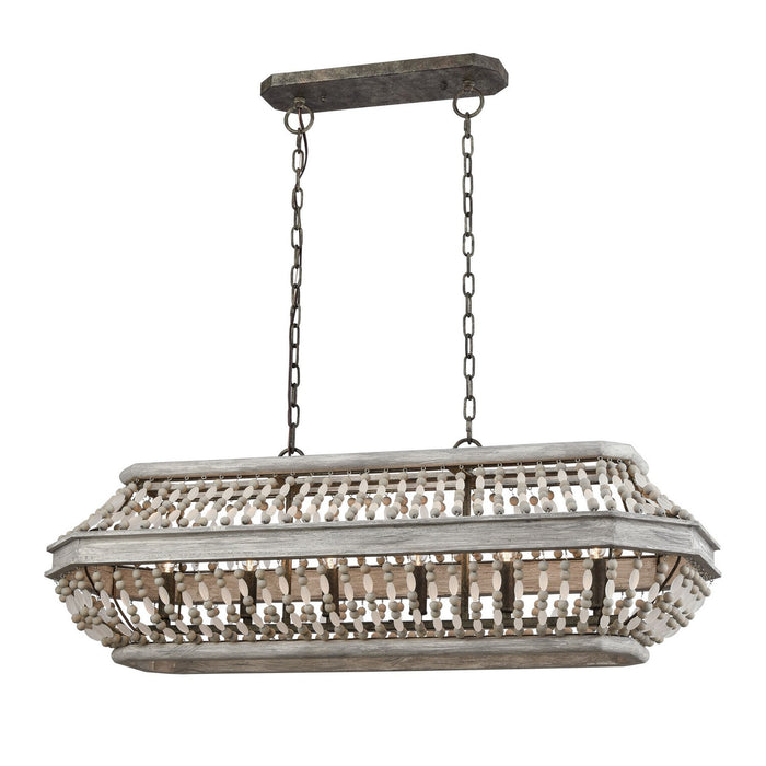 ELK Home - 33192/6 - Six Light Linear Chandelier - Summerton - Washed Gray