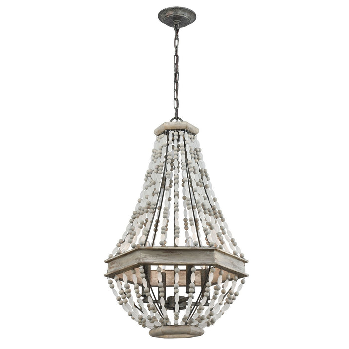 ELK Home - 33193/4 - Four Light Chandelier - Summerton - Washed Gray