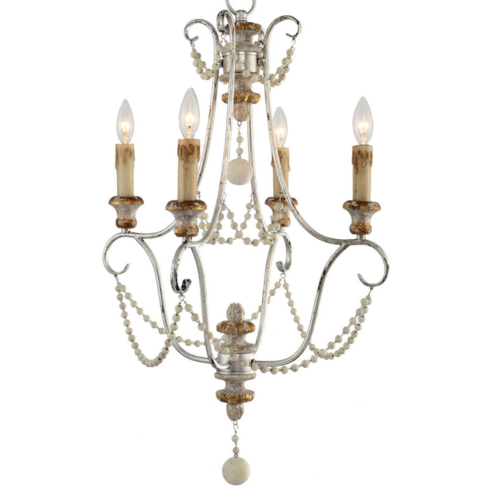 Terracotta Designs - H5111-4 - Four Light Chandelier - Venezia - Antique Silver