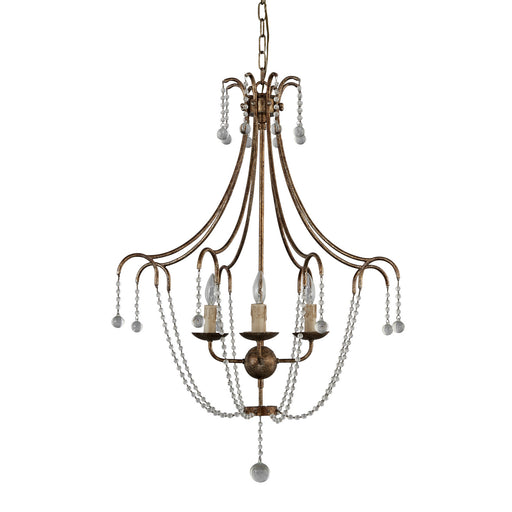 Terracotta Designs - H7207-4 - Four Light Chandelier - Aria - Rustiv Silver