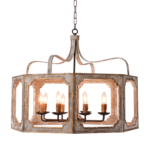 Terracotta Designs - H8104-8 - Eight Light Chandelier - Nadia - Antique White And Gold