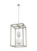 Generation Lighting. - 5134508-872 - Eight Light Hall / Foyer Pendant - Moffet Street - Washed Pine