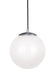 Visual Comfort Studio - 602093S-04 - LED Pendant - Leo - Hanging Globe - Satin Aluminum