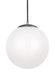 Visual Comfort Studio - 602493S-04 - LED Pendant - Leo - Hanging Globe - Satin Aluminum