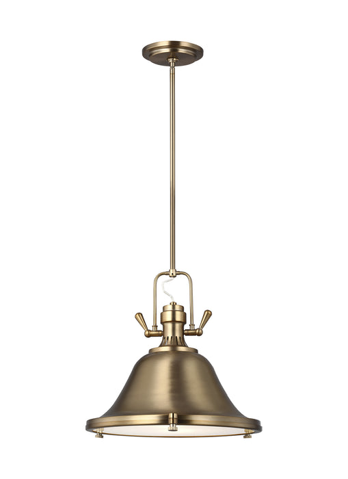 Generation Lighting. - 6514401EN3-848 - One Light Pendant - Stone Street - Satin Brass